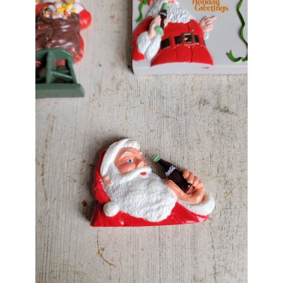 Vintage Santa Claus Coca-Cola magnet set coke Xmas decor - Picture 4 of 6